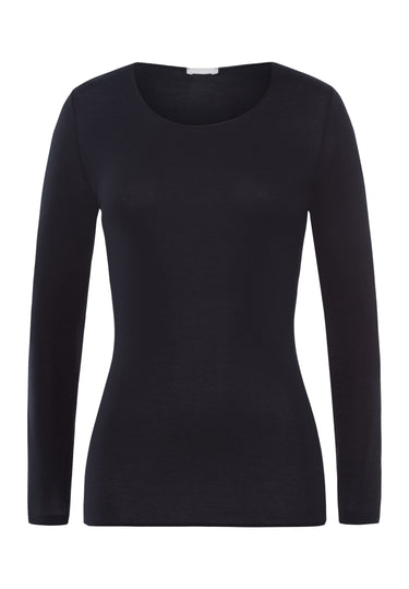 71620 Cotton Seamless L/Slv Shirt - 019 Black